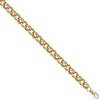9ct Yellow Gold CZ set and Patterened Belcher 13.5mm Gauge Chain
