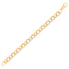 9ct Yellow Gold CZ set and Patterened Belcher 13.5mm Gauge Chain