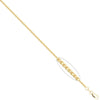 Diamond Necklace - 9ct Yellow Gold Franco Chain Diamond Cut 8 Side 0.9mm Gauge Pendant Chain - by Hearts Forever Jewellers