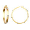 Ring - 9ct Yellow & White Gold 4mm Hoop Earrings - by Hearts Forever Jewellers