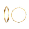 Ring - 9ct Yellow & White Gold 4mm Hoop Earrings - by Hearts Forever Jewellers