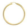 Ring - 9ct yellow gold 3mm polished round-tube creole Hoop Earrings - by Hearts Forever Jewellers