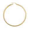 Ring - 9ct yellow gold 3mm polished round-tube creole Hoop Earrings - by Hearts Forever Jewellers