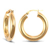 Ring - 9ct yellow gold 4mm polished round-tube creole Hoop Earrings - by Hearts Forever Jewellers