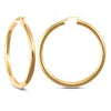 Ring - 9ct yellow gold 4mm polished round-tube creole Hoop Earrings - by Hearts Forever Jewellers