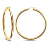 Ring - 9ct yellow gold 4mm polished round-tube creole Hoop Earrings - by Hearts Forever Jewellers