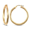 Ring - 9ct yellow gold 3mm round-tube twisted creole Hoop Earrings - by Hearts Forever Jewellers