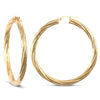 Ring - 9ct yellow gold 4mm round-tube twisted creole Hoop Earrings - by Hearts Forever Jewellers