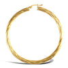 Ring - 9ct yellow gold 4mm round-tube twisted creole Hoop Earrings - by Hearts Forever Jewellers