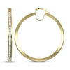Cubic Zirconia Ring - 9ct yellow gold creole Hoop Earrings channel set with cubic zirconia stones - by Hearts Forever Jewellers