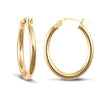 Ring - 9ct yellow gold polished oval shaped creole Hoop Earrings - by Hearts Forever Jewellers