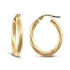 Ring - 9ct yellow gold oval shaped twisted creole Hoop Earrings - by Hearts Forever Jewellers