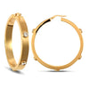 Cubic Zirconia Ring - 9ct yellow gold 6mm square-tube hoop creole earrings with rub-over set cubic zirconia stones - by Hearts Forever Jewellers