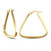 Ring - 9ct yellow gold square tube triangle shape hoop creole earrings - by Hearts Forever Jewellers