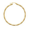 Ring - 9ct yellow gold 2.5mm round-tube twisted creole Hoop Earrings - by Hearts Forever Jewellers