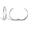 Ring - 9ct white gold plain hinged Sleeper Earrings - by Hearts Forever Jewellers