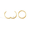 Ring - 9ct yellow gold plain hinged Sleeper Earrings - by Hearts Forever Jewellers