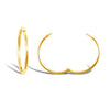 Ring - 9ct yellow gold plain hinged Sleeper Earrings - by Hearts Forever Jewellers