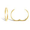 Ring - 9ct yellow gold plain hinged Sleeper Earrings - by Hearts Forever Jewellers