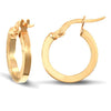 Ring - 9ct yellow gold square tube creole Hoop Earrings - by Hearts Forever Jewellers
