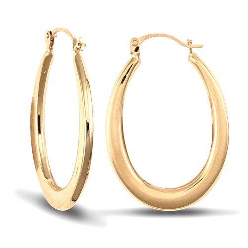 Ring - 9ct yellow gold creole earrings - by Hearts Forever Jewellers