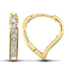 Cubic Zirconia Ring - 9ct yellow gold cubic zirconia set heart huggie earrings - by Hearts Forever Jewellers