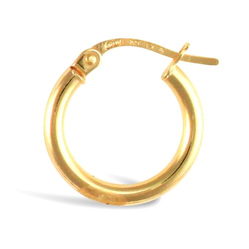 Ring - 9ct yellow gold ultra light plain creole Hoop Earrings - by Hearts Forever Jewellers