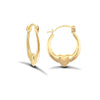 Ring - 9ct yellow gold heart creole earrings - by Hearts Forever Jewellers