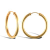 Ring - 9ct yellow gold plain polished Hoop Earrings - by Hearts Forever Jewellers