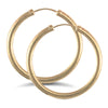 Ring - 9ct yellow gold plain polished Hoop Earrings - by Hearts Forever Jewellers