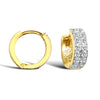 Cubic Zirconia Ring - 9ct yellow gold baby/Children's cubic zirconia pave set hinged hoop earrings - by Hearts Forever Jewellers