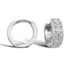 Cubic Zirconia Ring - 9ct yellow gold baby/Children's cubic zirconia pave set hinged hoop earrings - by Hearts Forever Jewellers