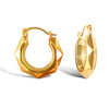 Ring - 9ct yellow gold polished faceted creole earrings - by Hearts Forever Jewellers