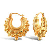 Ring - 9ct yellow gold star patterned creole earrings - by Hearts Forever Jewellers