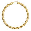 Ring - 9ct Yellow Gold Polished & Frosted Twist Hoop Earrings - by Hearts Forever Jewellers