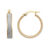 Ring - 9ct Yellow Gold 15mm Moon Dust hoop Earrings - by Hearts Forever Jewellers