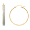 Ring - 9ct Yellow Gold 25mm Moon Dust hoop Earrings - by Hearts Forever Jewellers
