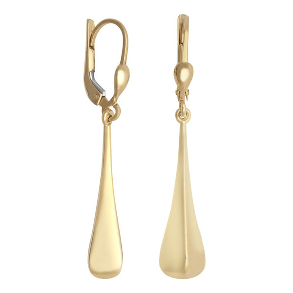 Ring - 9ct Yellow Gold Bomber Blob Drop Earrings. Fitted with post and french/omega clip for extra security while not requiring extra pieces - by Hearts Forever Jewellers