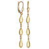 Ring - 9ct Yellow Gold Raindrop Trilogy Drop Earrings. Fitted with post and french/omega clip for extra security while not requiring extra pieces - by Hearts Forever Jewellers