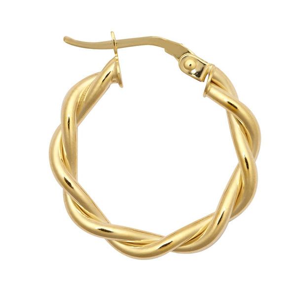 Ring - 9ct Yellow Double Tubed Polished hoop Earrings - by Hearts Forever Jewellers