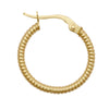 Ring - 9ct Yellow Ribbed Polished hoop Earrings - by Hearts Forever Jewellers