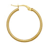 Ring - 9ct Yellow Ribbed Polished hoop Earrings - by Hearts Forever Jewellers