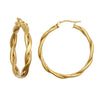 Ring - 9ct Yellow Double Tubed Plaited Polished hoop Earrings - by Hearts Forever Jewellers