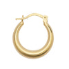 Ring - 9ct Yellow Graduated Polished Creole Earrings - by Hearts Forever Jewellers
