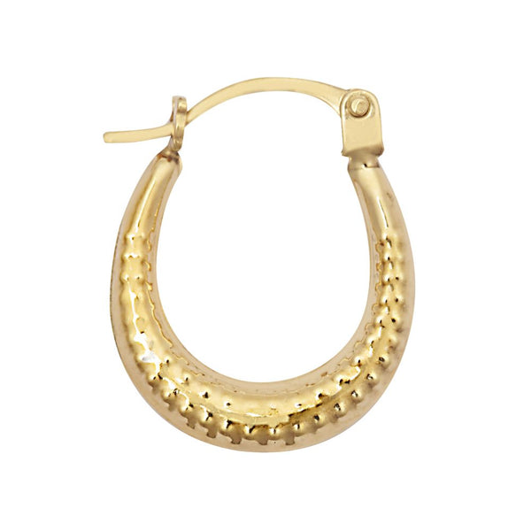 Ring - 9ct Yellow Graduated Ribbed Creole Earrings - by Hearts Forever Jewellers