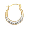 Ring - 9ct Yellow & White Baby Creole Earrings - by Hearts Forever Jewellers