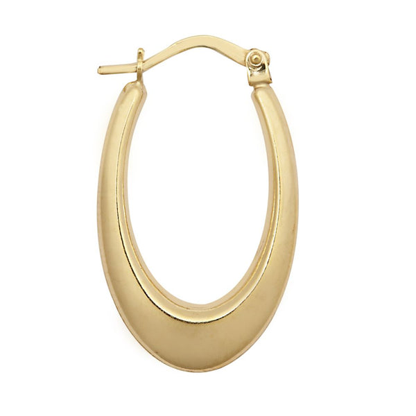 Ring - 9ct Yellow Oval Shaped Creole Earrings - by Hearts Forever Jewellers