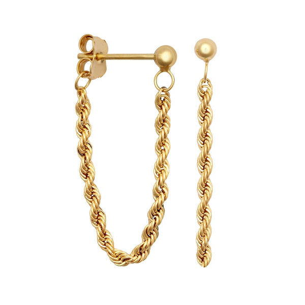 Ring - 9ct Yellow Rope Earrings - by Hearts Forever Jewellers