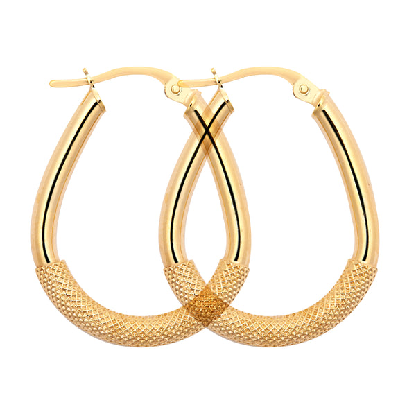 Ring - 9ct Yellow Plain & Mesh Earrings - by Hearts Forever Jewellers