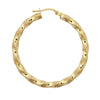 Ring - 9ct Yellow Polished Slight Twist Hoop Earrings - by Hearts Forever Jewellers